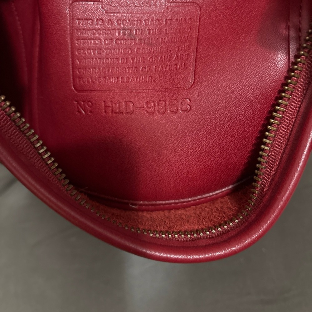 RARE RED Coach Legacy Zip Shoulder Bag 9966 - Picture 8 of 11
